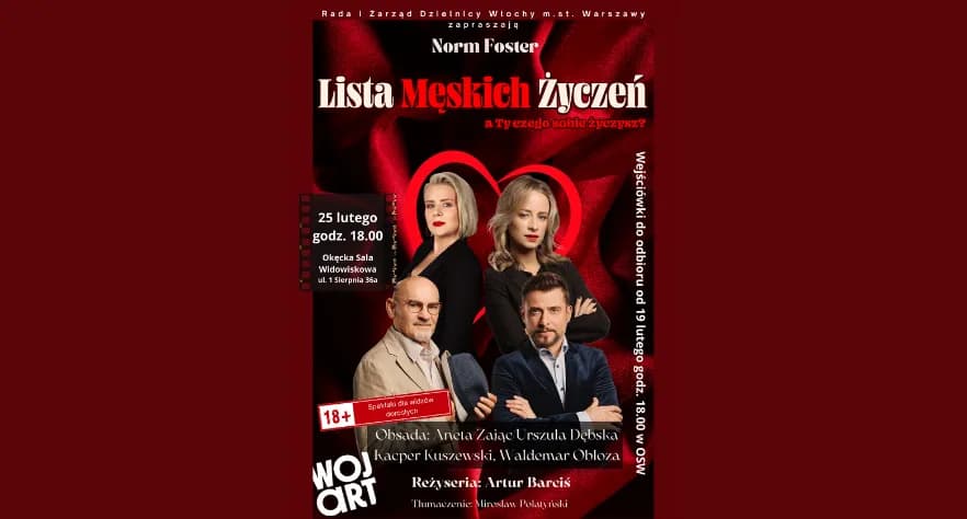 Lista Męskich Życzeń spektakl - poznaj zaskakującą fabułę i aktorów